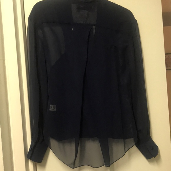 Gorgeous navy silk and lace Prabal Gurung blouse - Picture 7 of 8